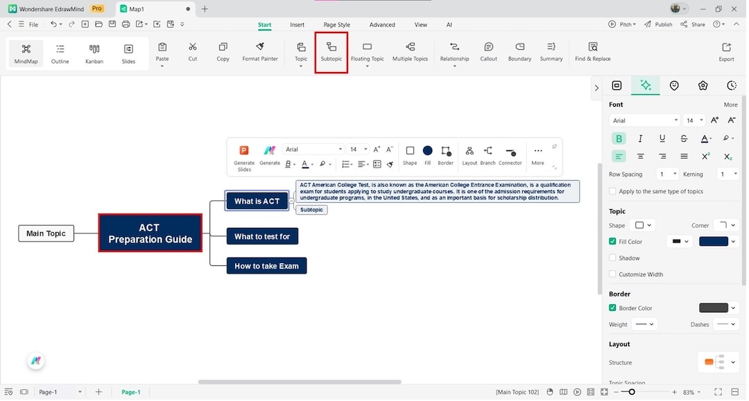 edrawmind-topics map
