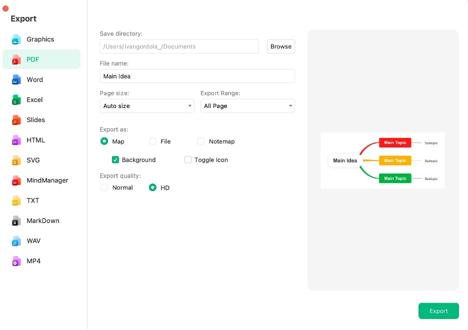 edrawmind export-share
