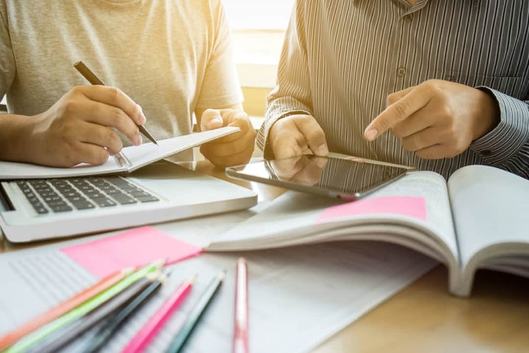 two people working together-studying