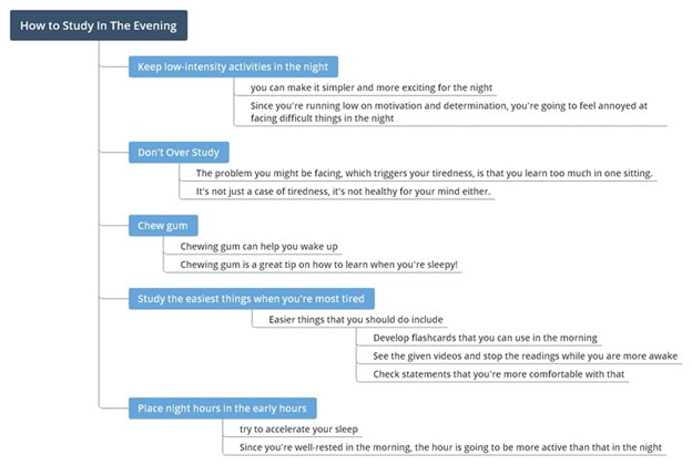 long hours study-mind map