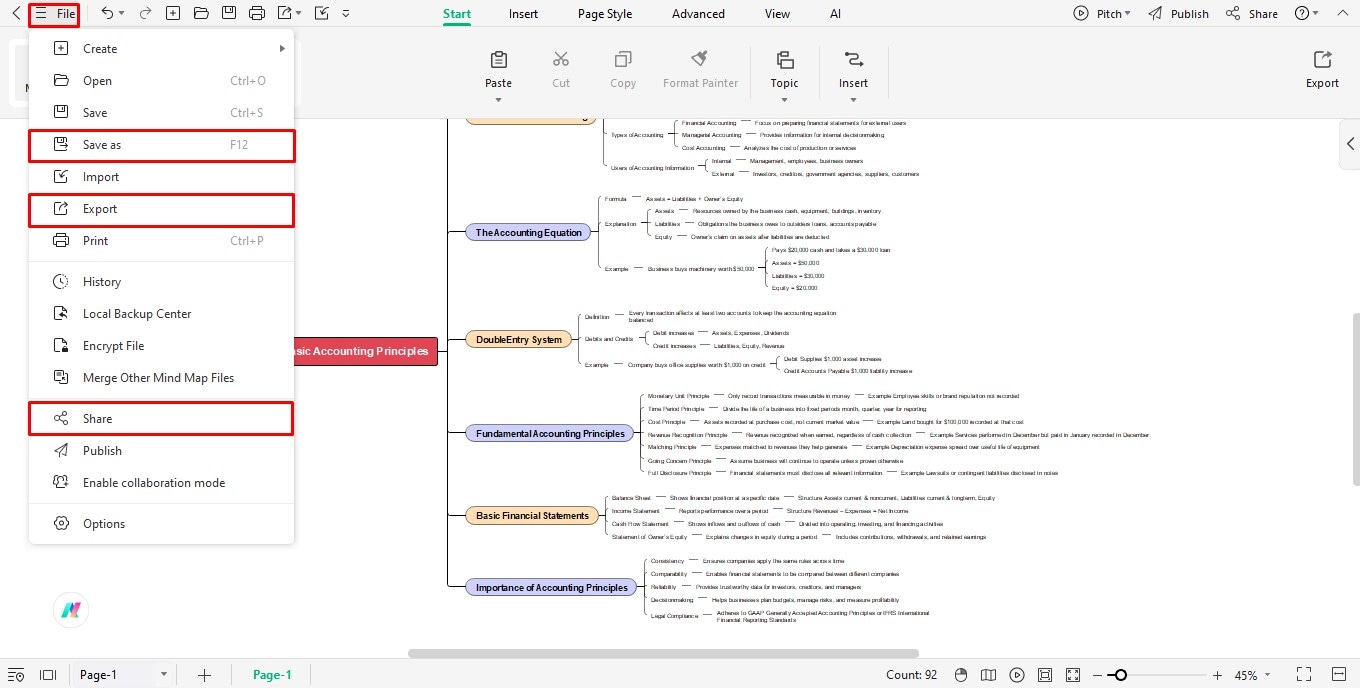 mindmap-export-options