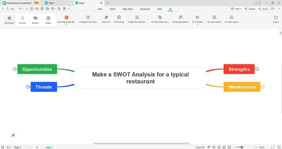 editing the mind map