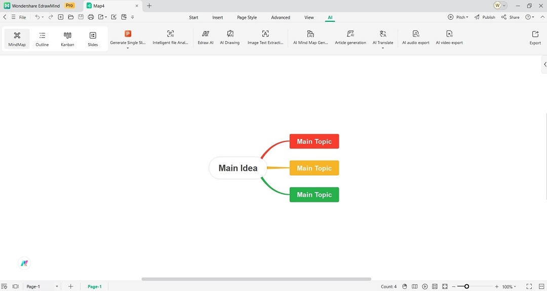 editing interface