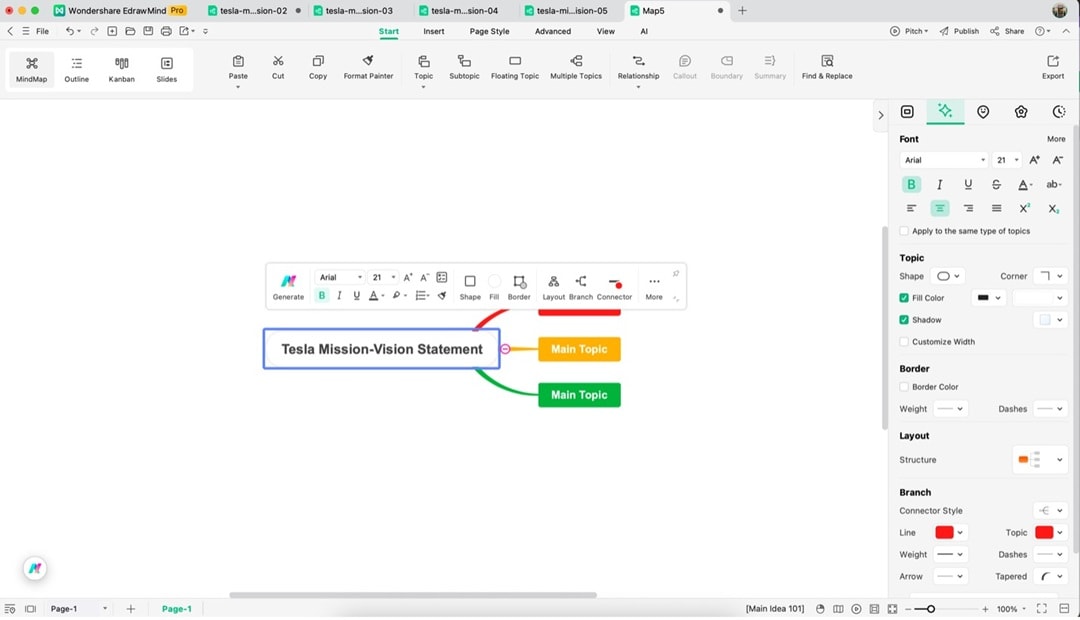 edrawmind main topic