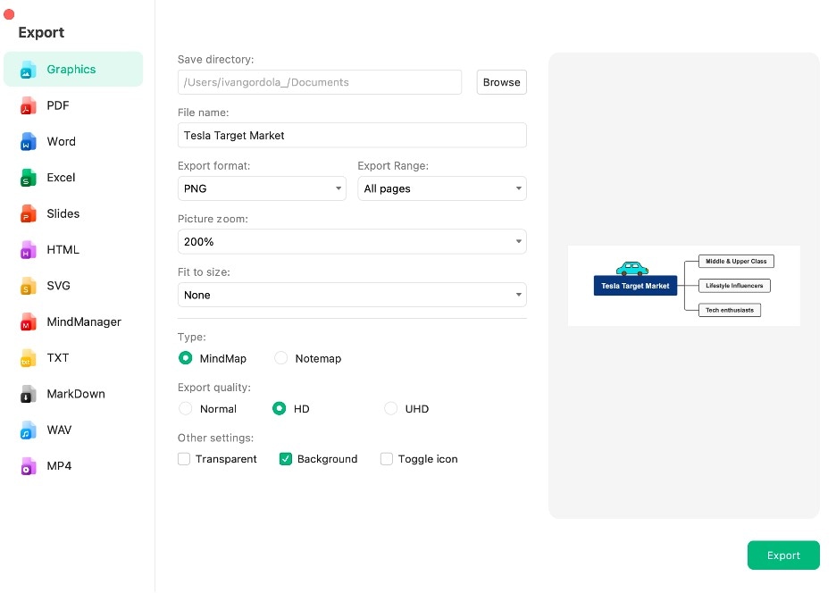 edrawmind export tools