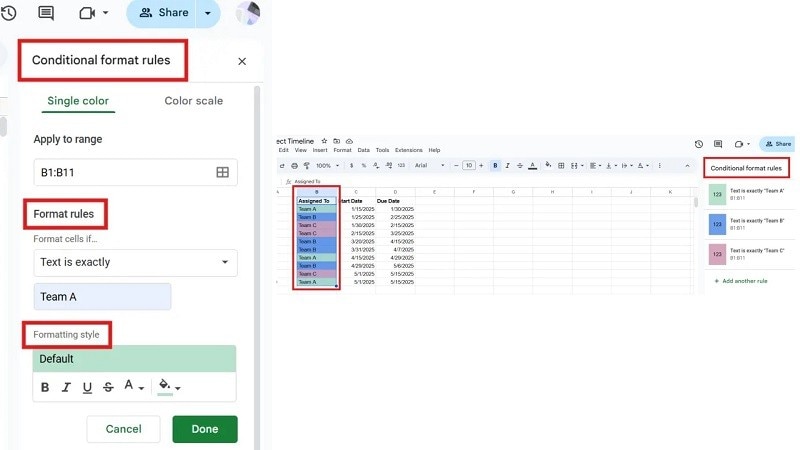 conditional formatting rules