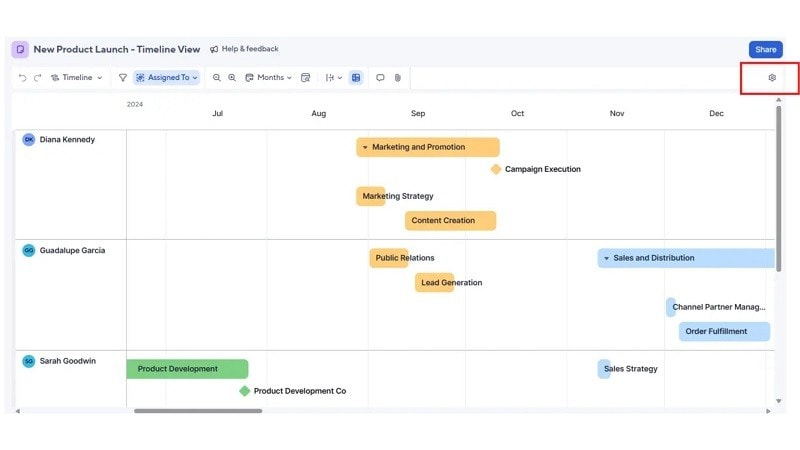 smartsheet settings