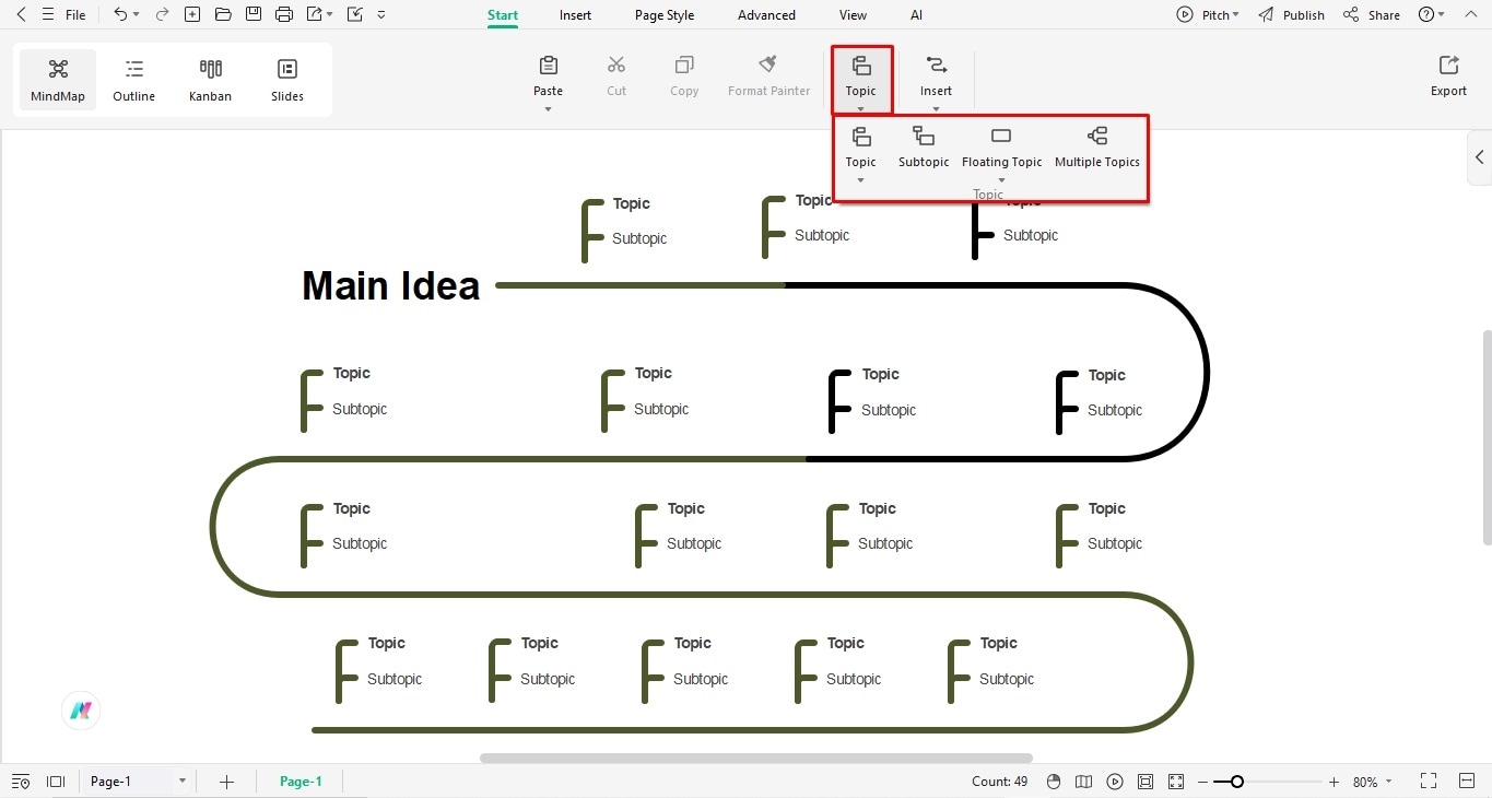 expand the timeline structure edrawmind