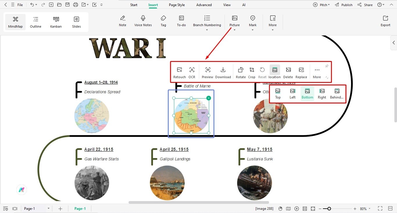 add pictures visual cues edrawmind