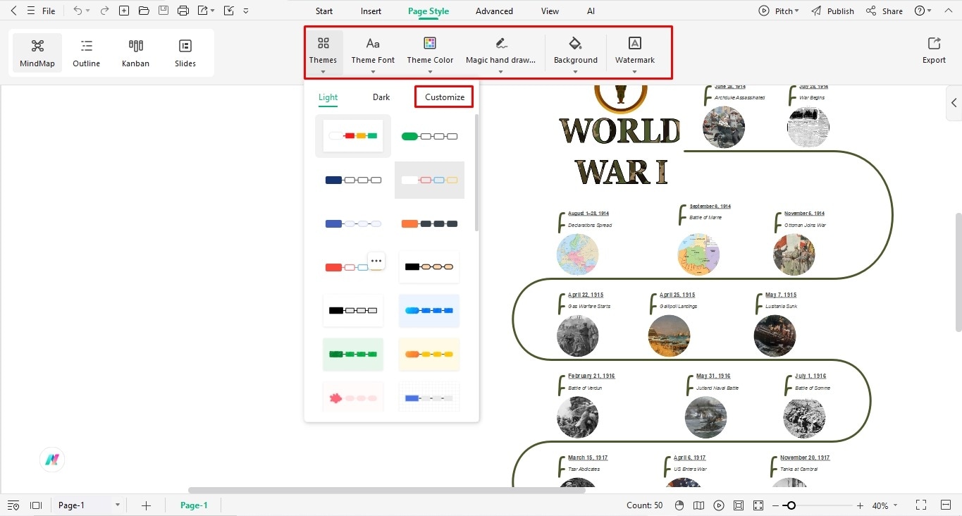 design fine tuning on edrawmind