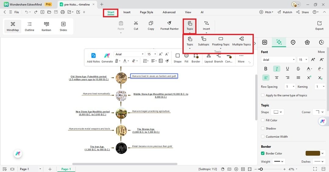 add event details in the timeline