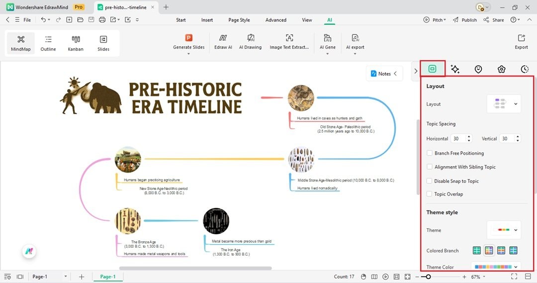 customize timeline style in one click
