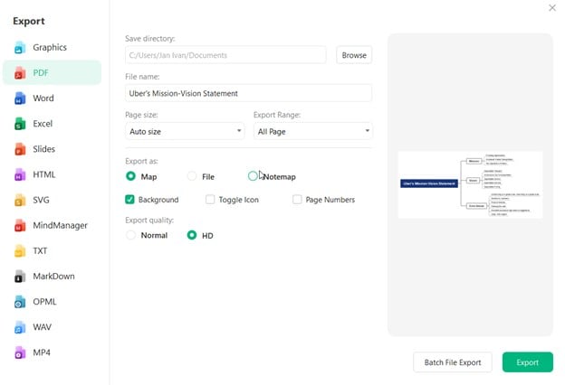 edrawmind export tools
