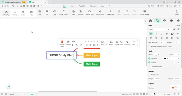edrawmind edit main idea-step