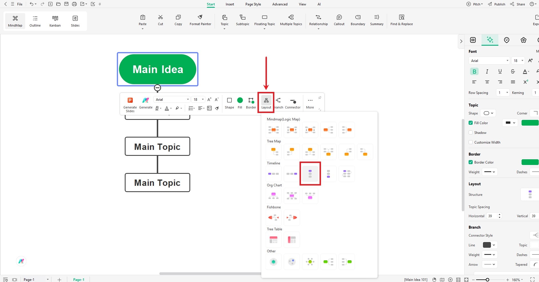 select-timeline-layout