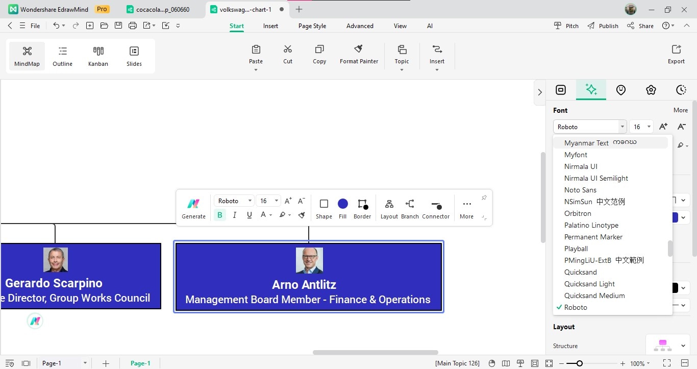 customizing color and font