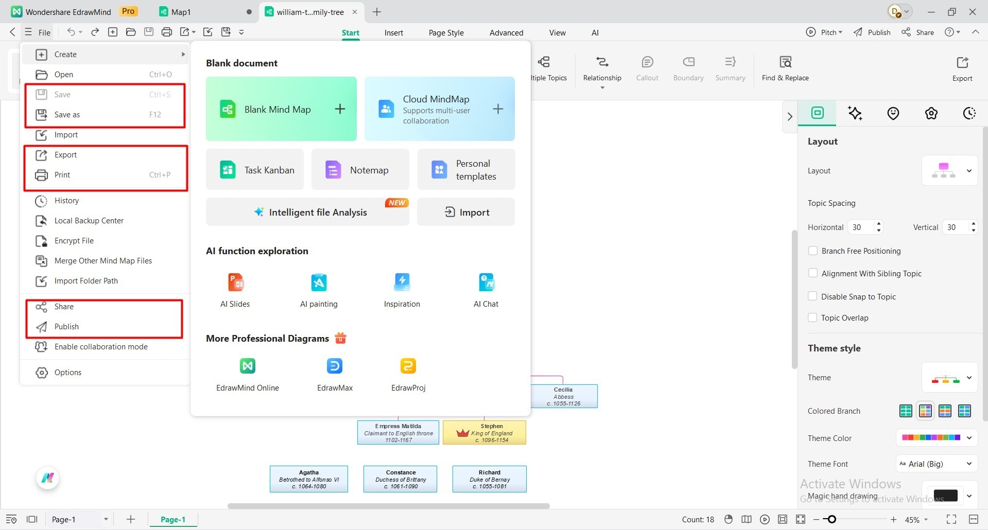add save family chart