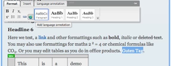 aloha interface-inline editing tool
