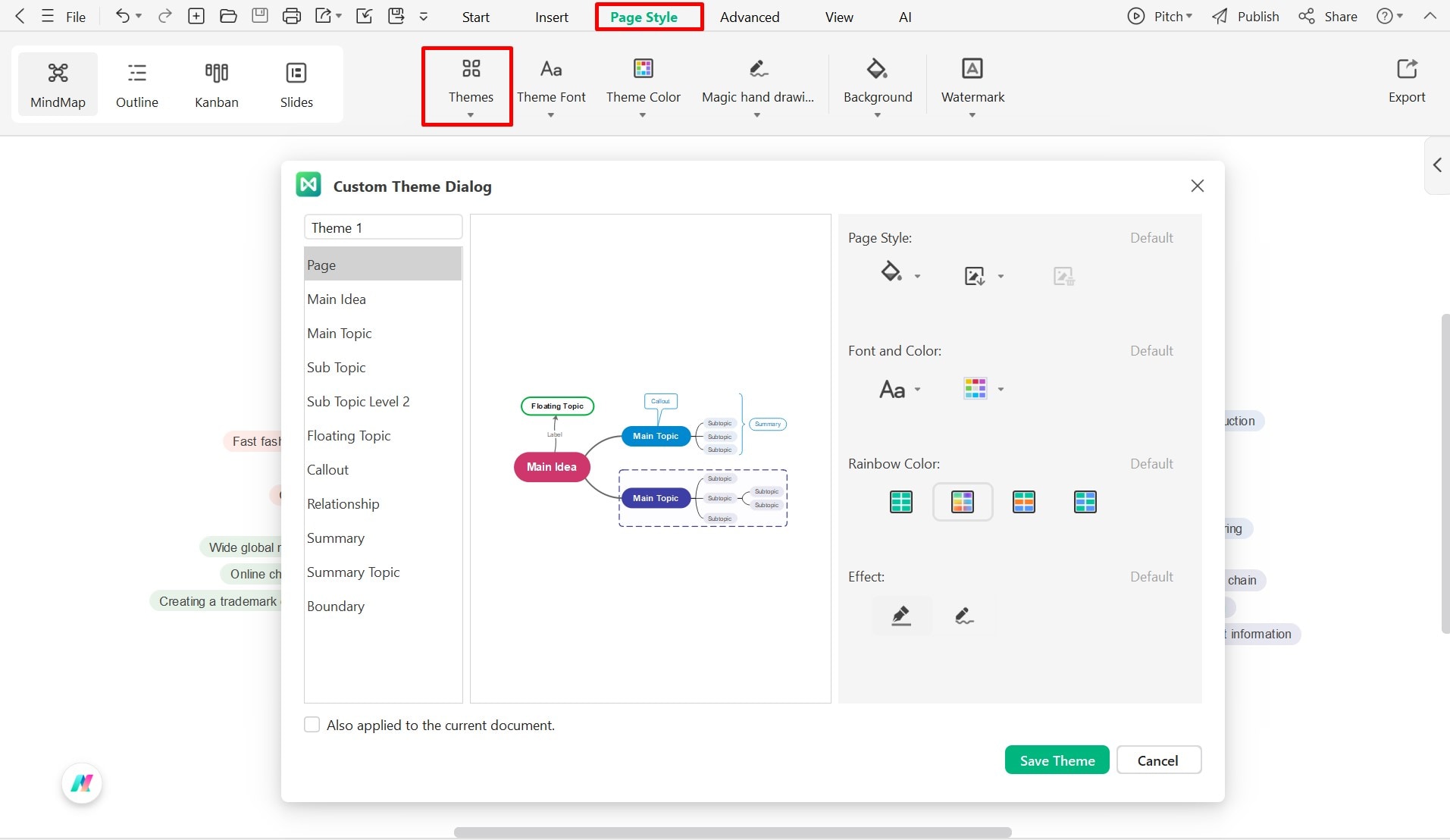 customize-theme-diagram-edrawmind