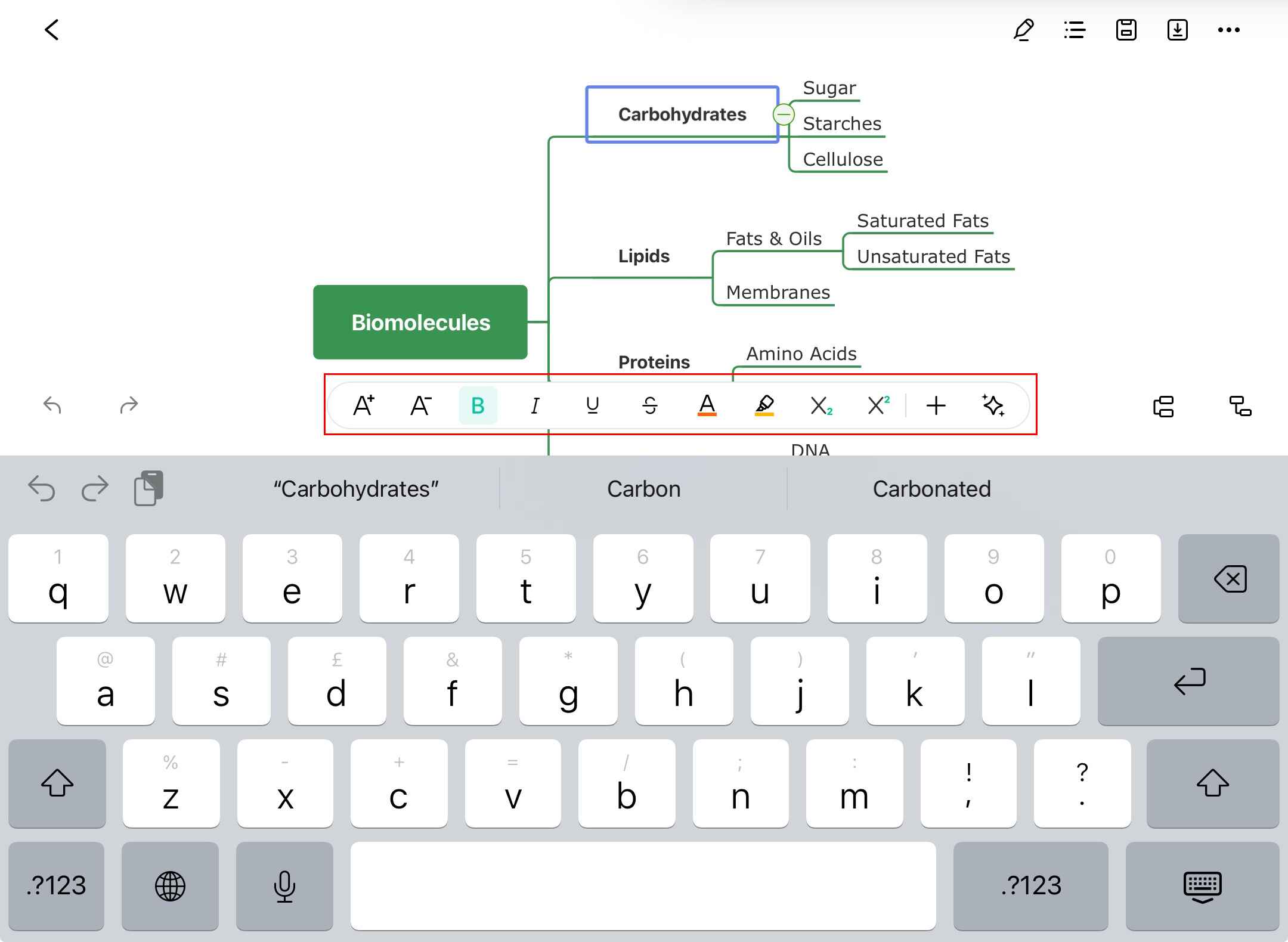 edrawmind editing options