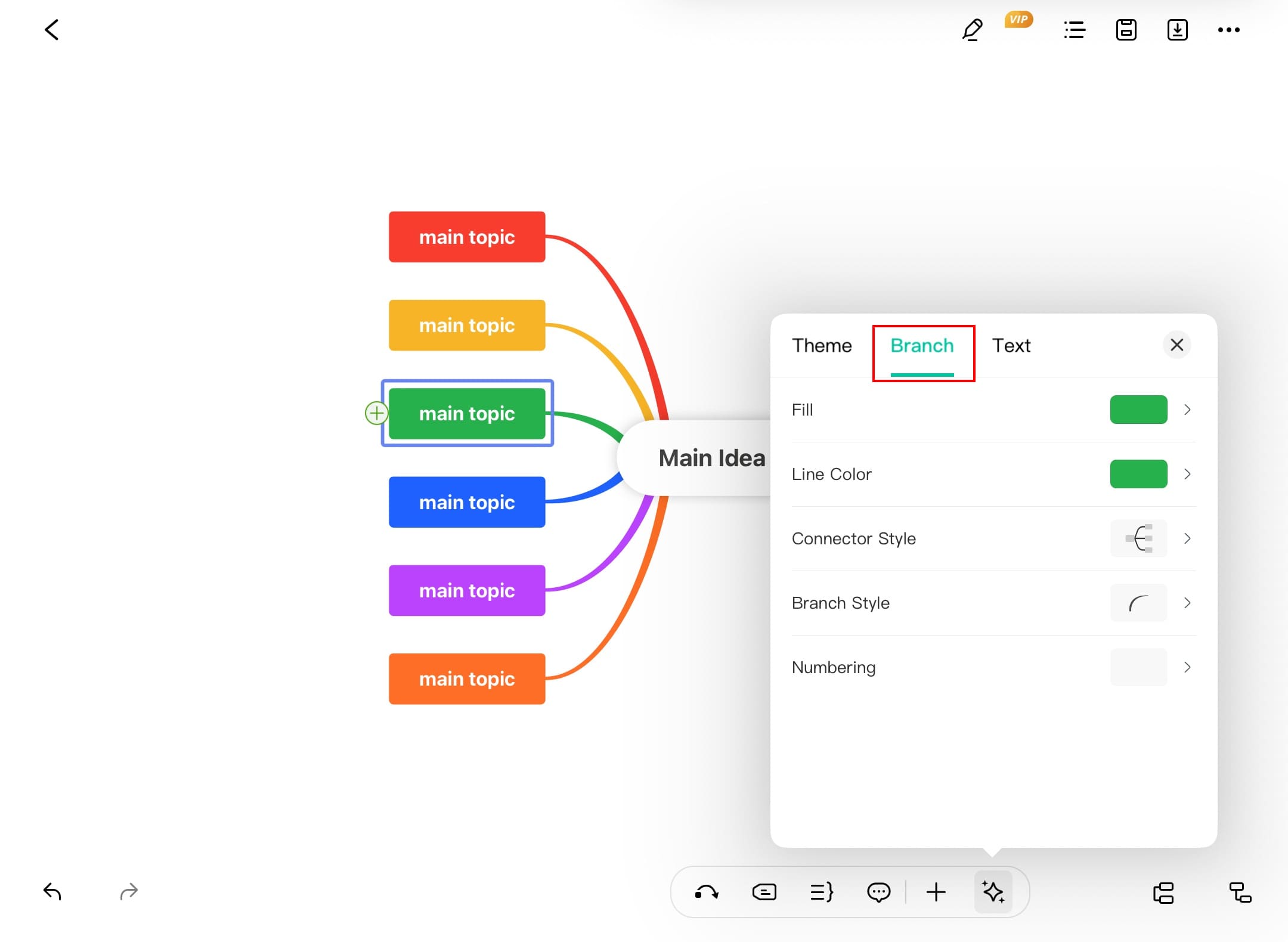edrawmind branch option