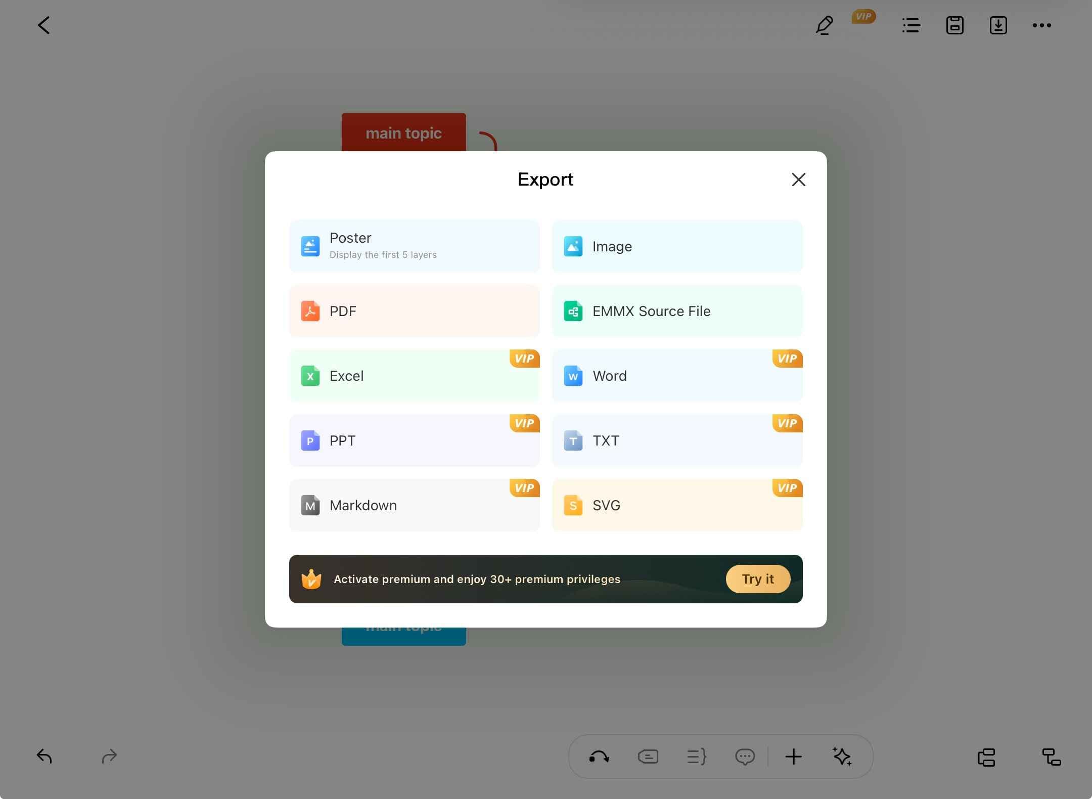 edrawmind export formats