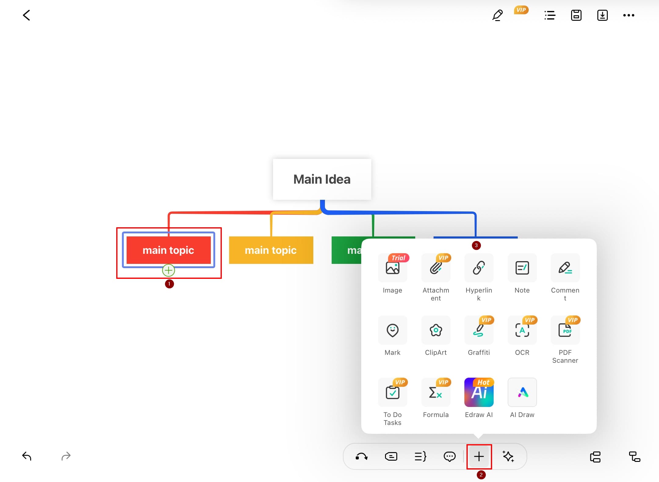 edrawmind insert icon