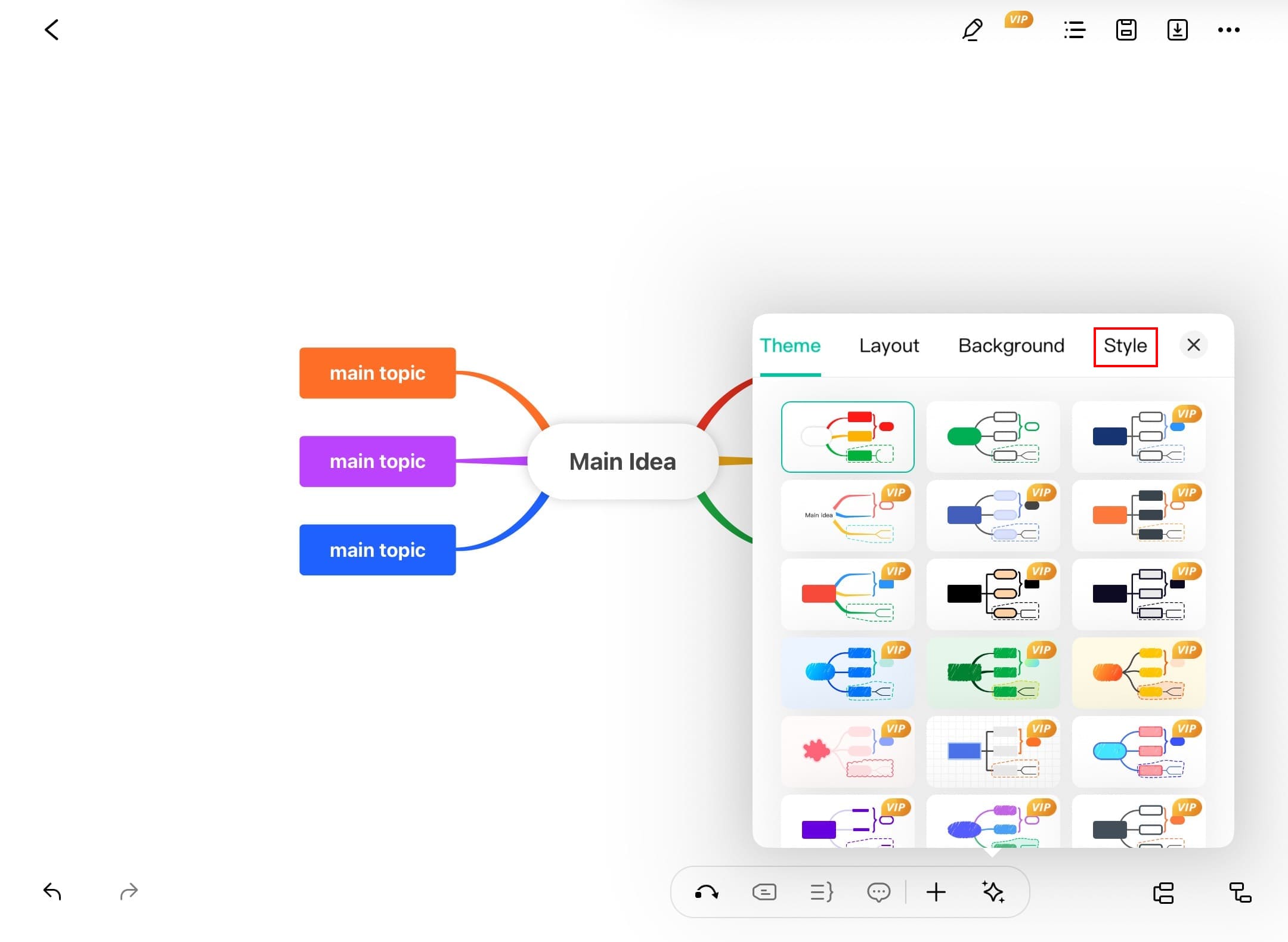 edrawmind style feature