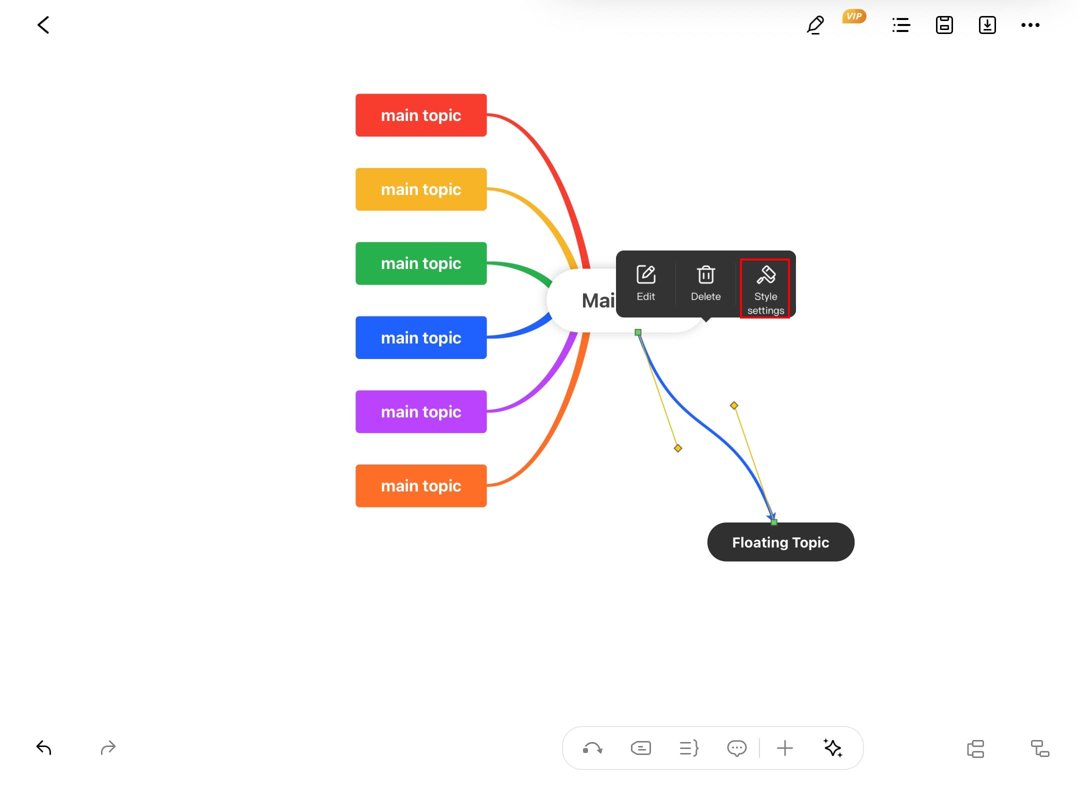 edrawmind style settings