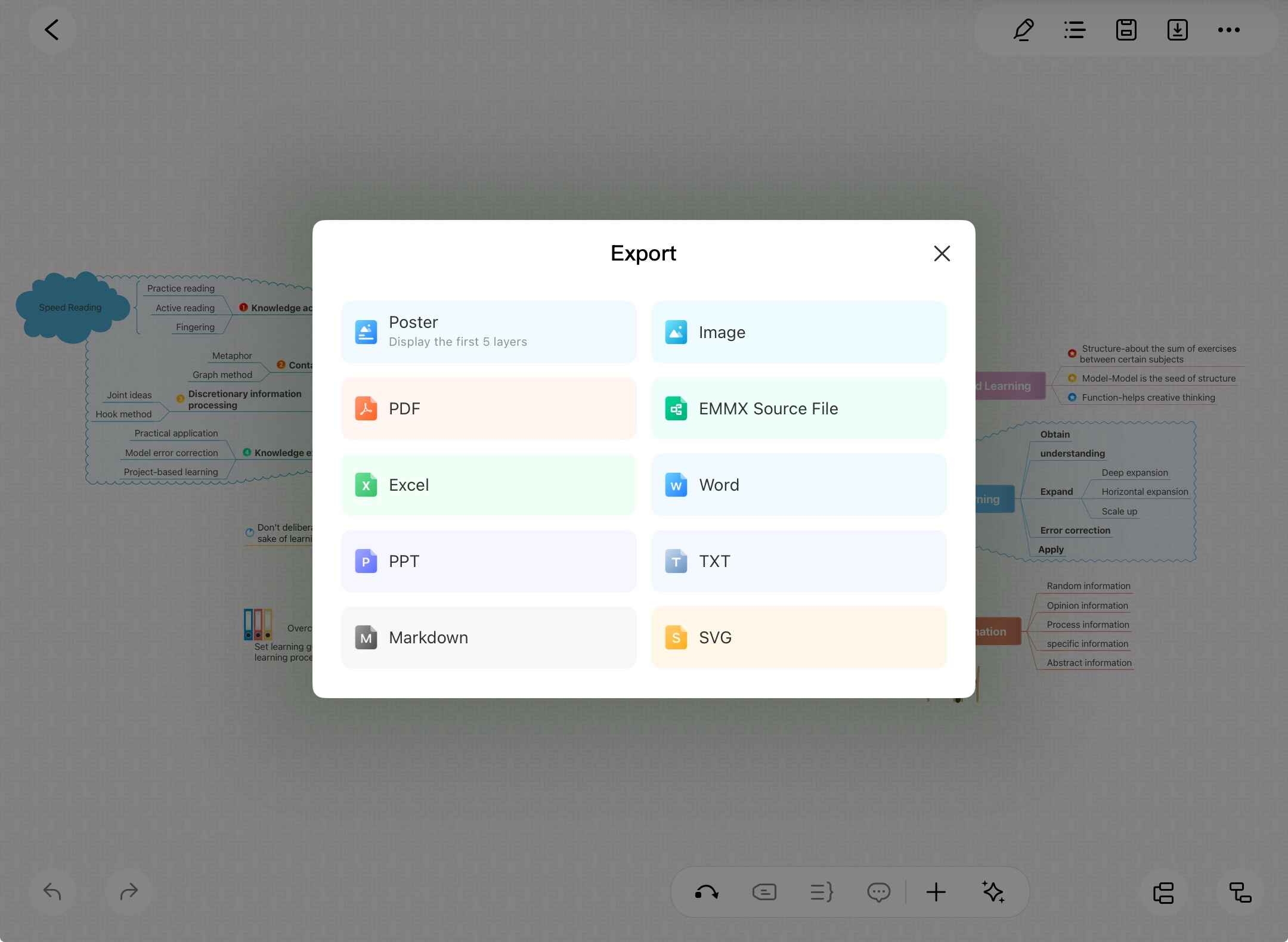 edrawmind export formats