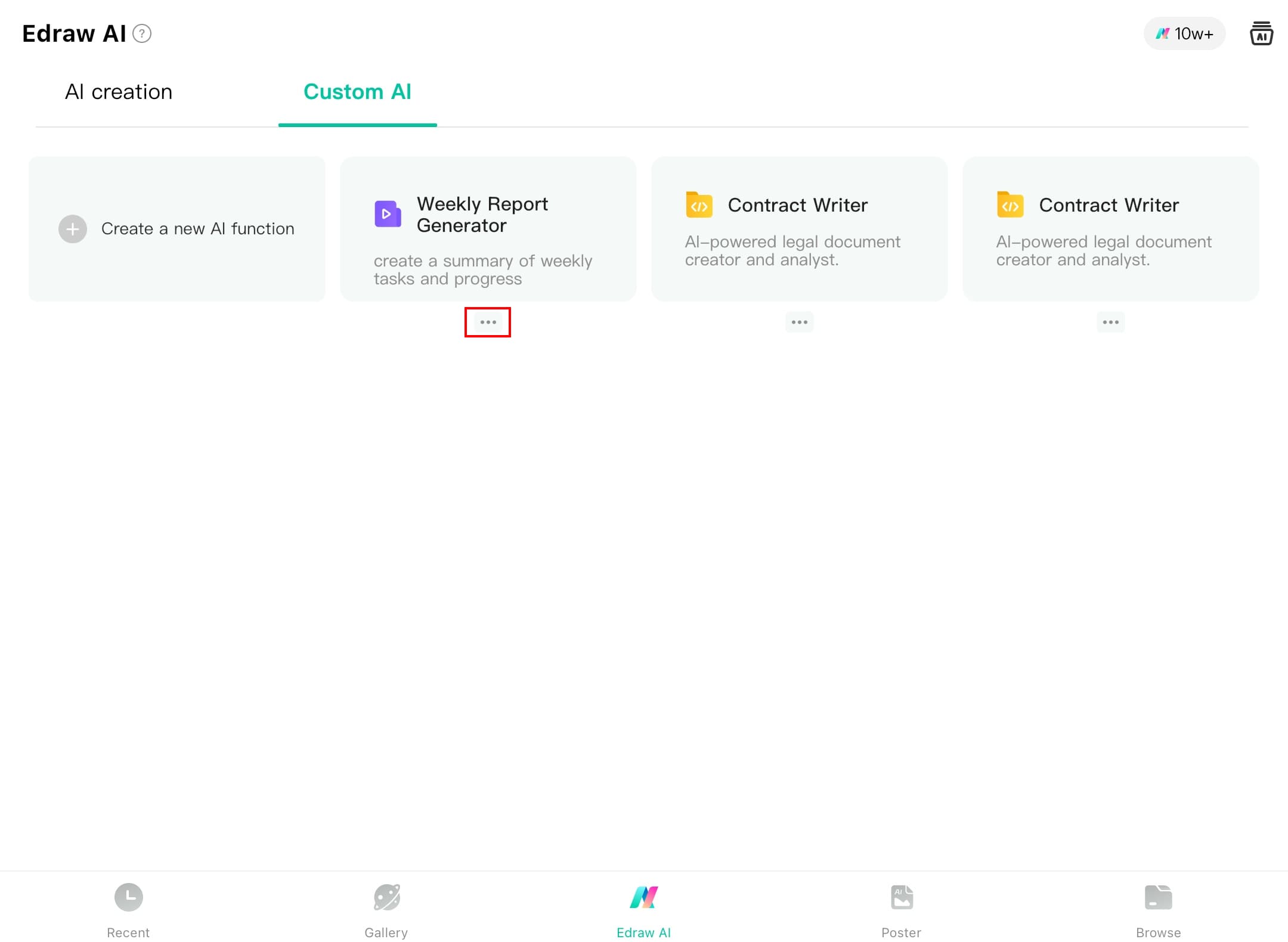edrawmind options button