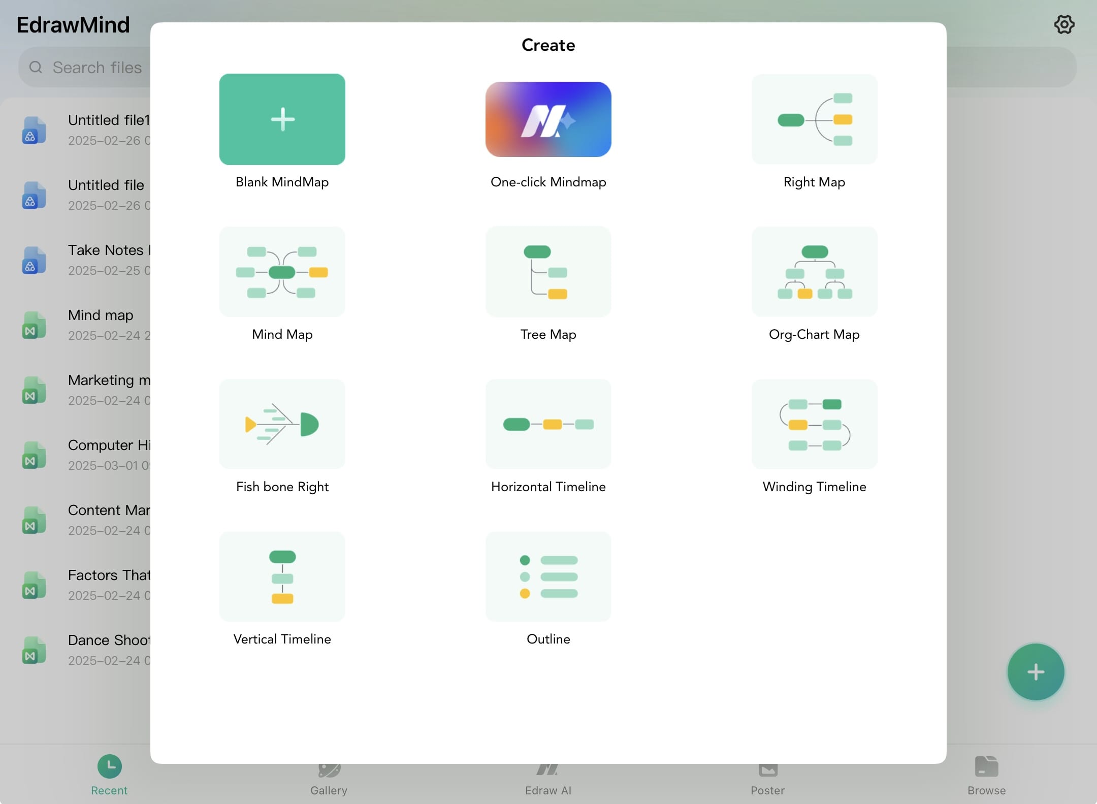 edrawmind interface