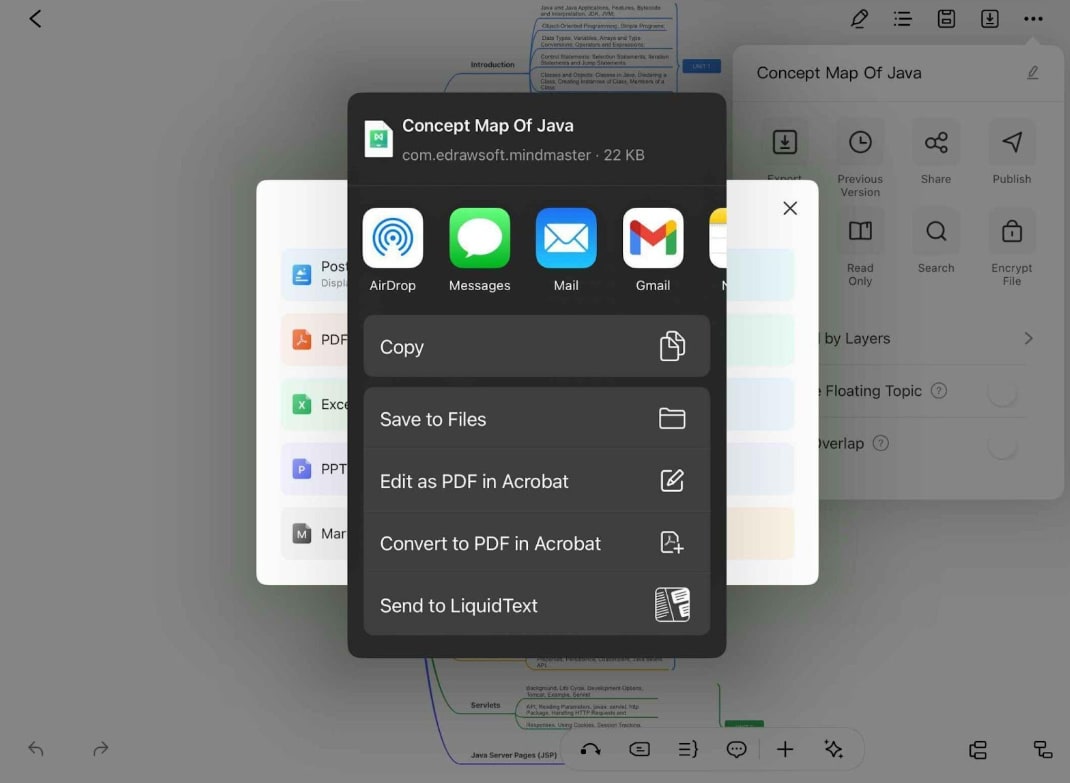 edrawmind saving options