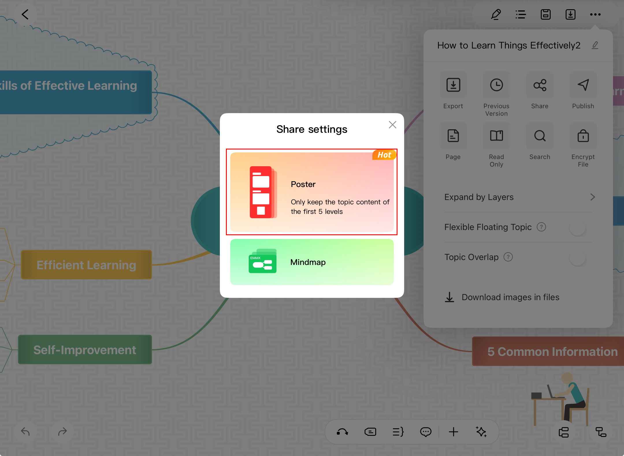 edrawmind share settings