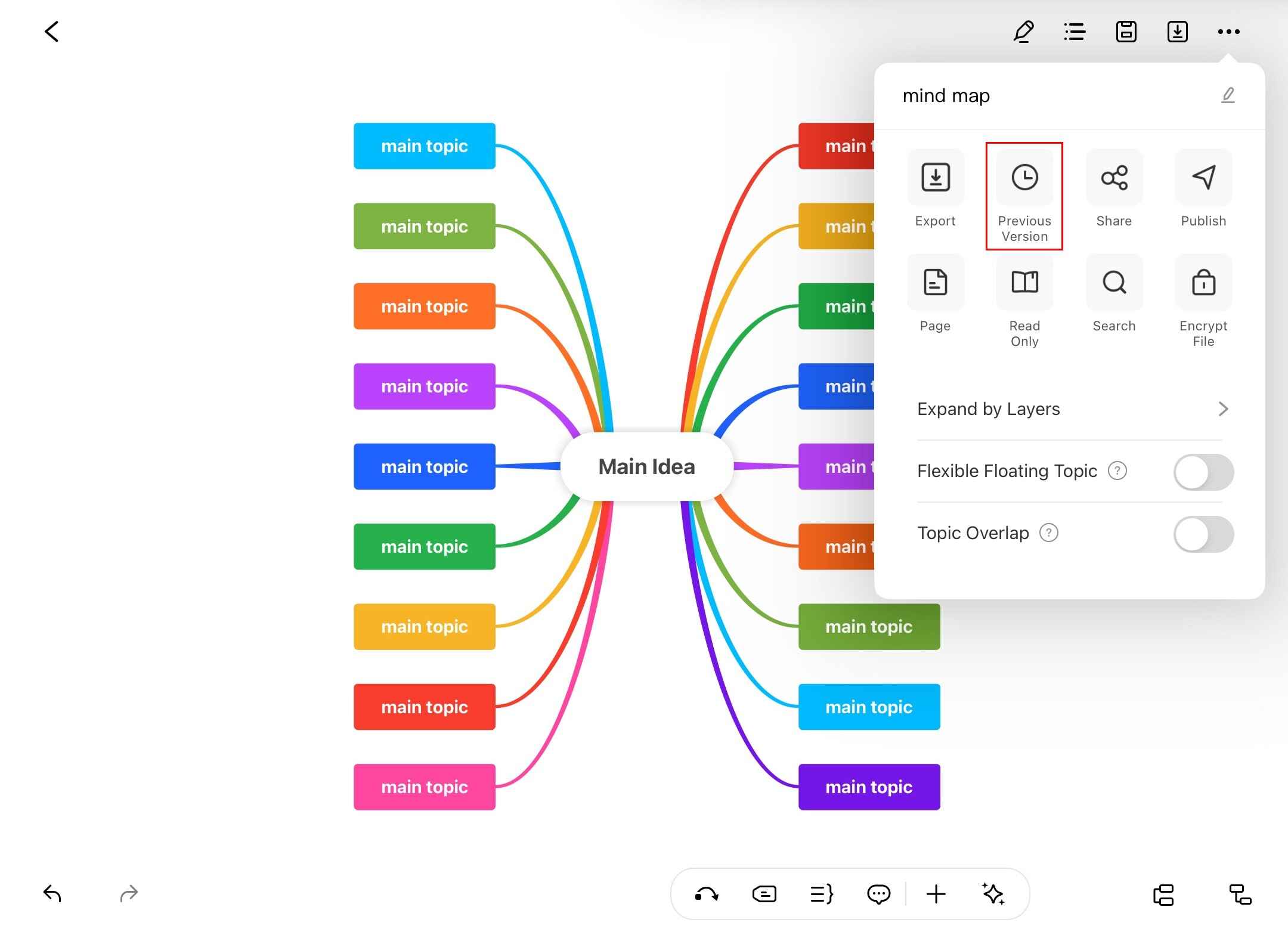 edrawmind previous version option