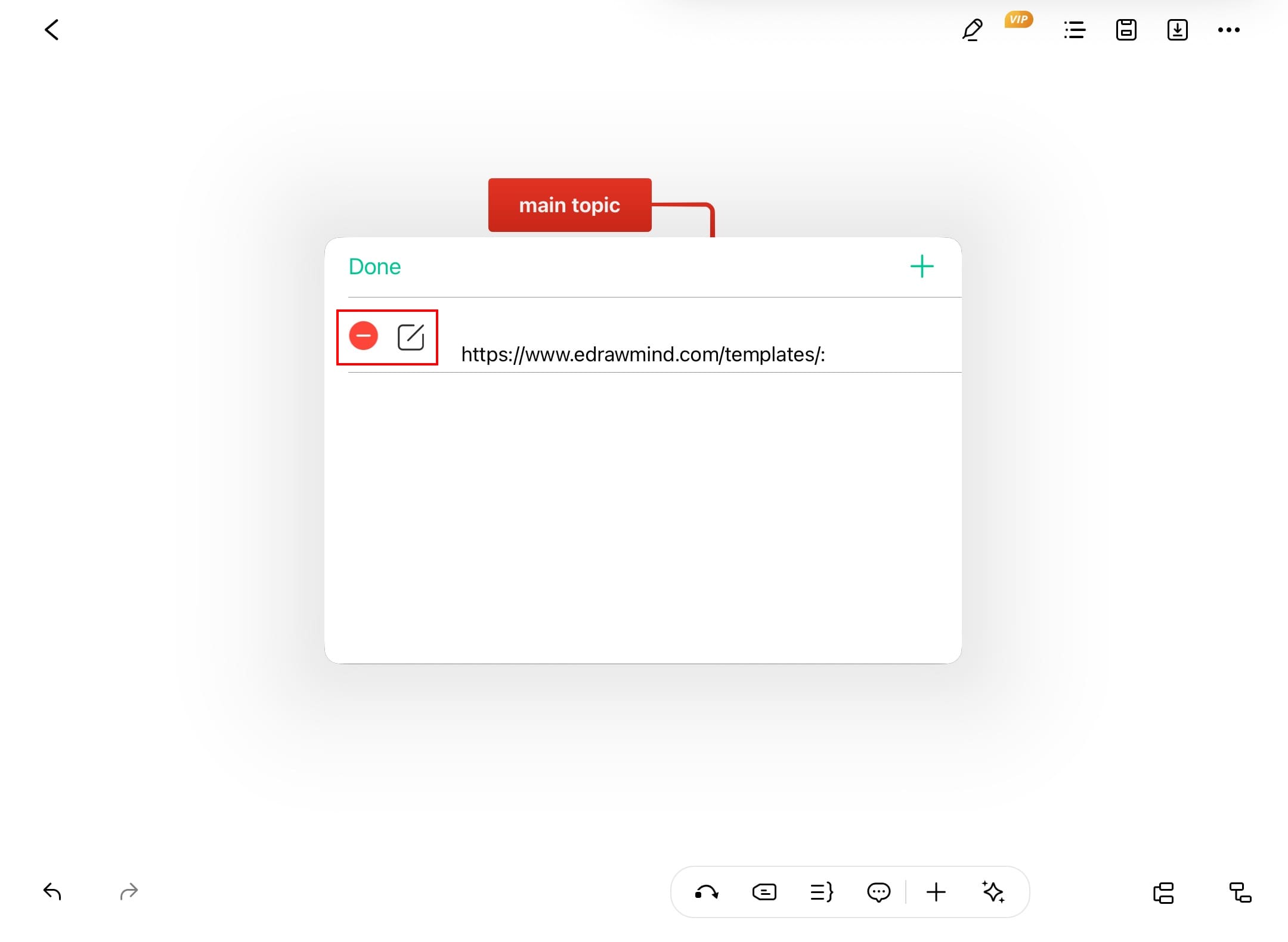 edrawmind edit options