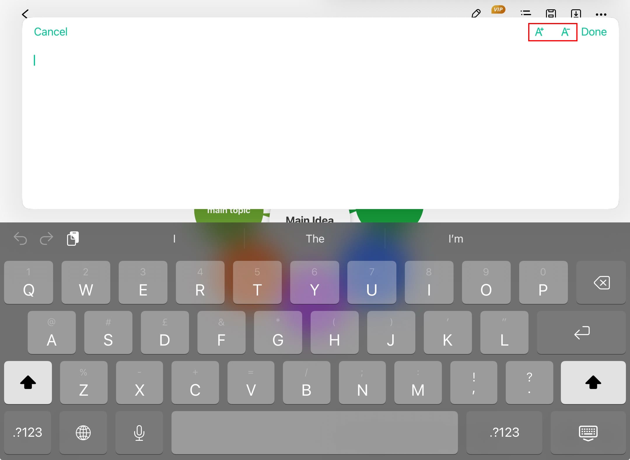 edrawmind note options