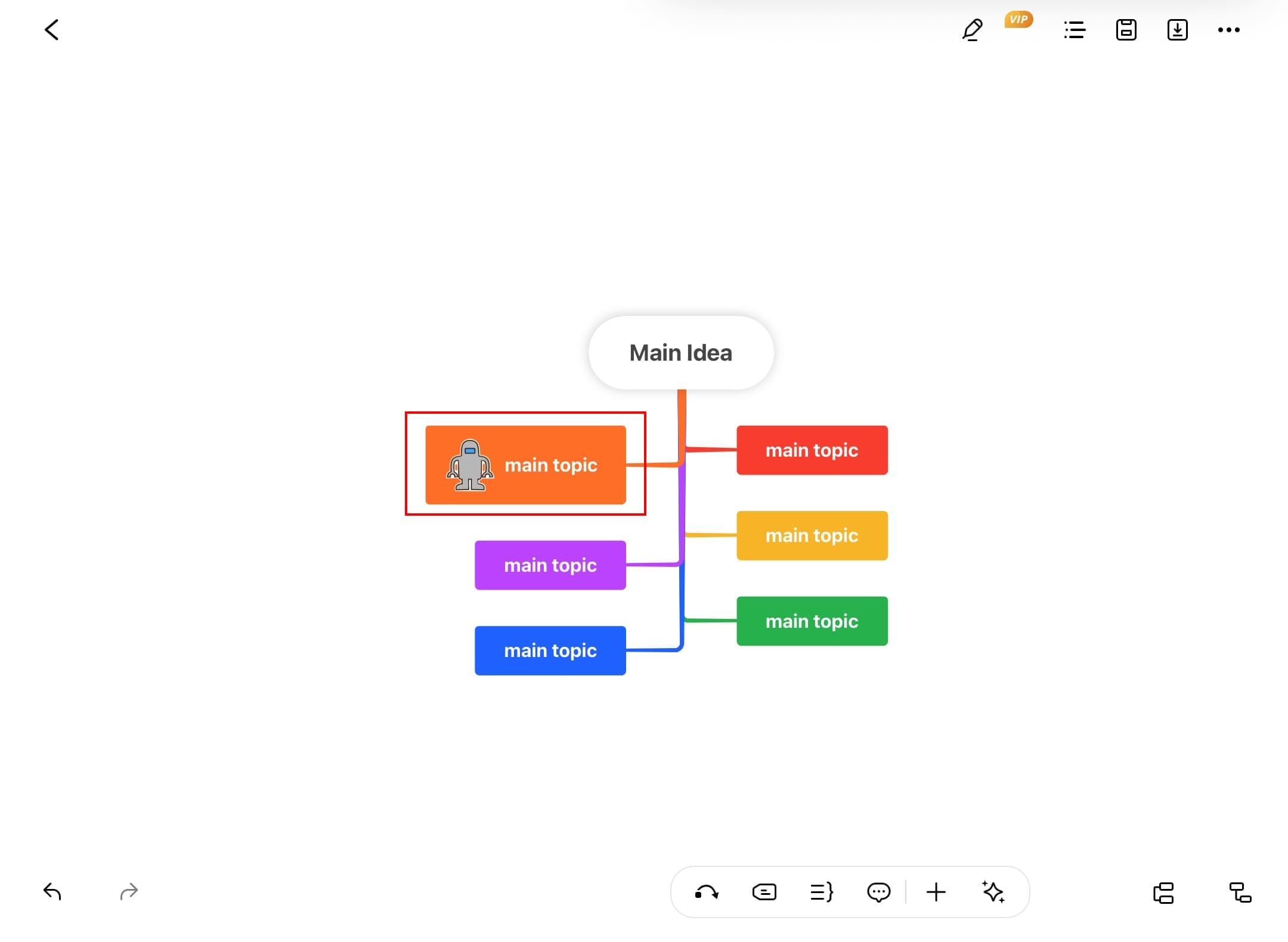 edrawmind icon added to node