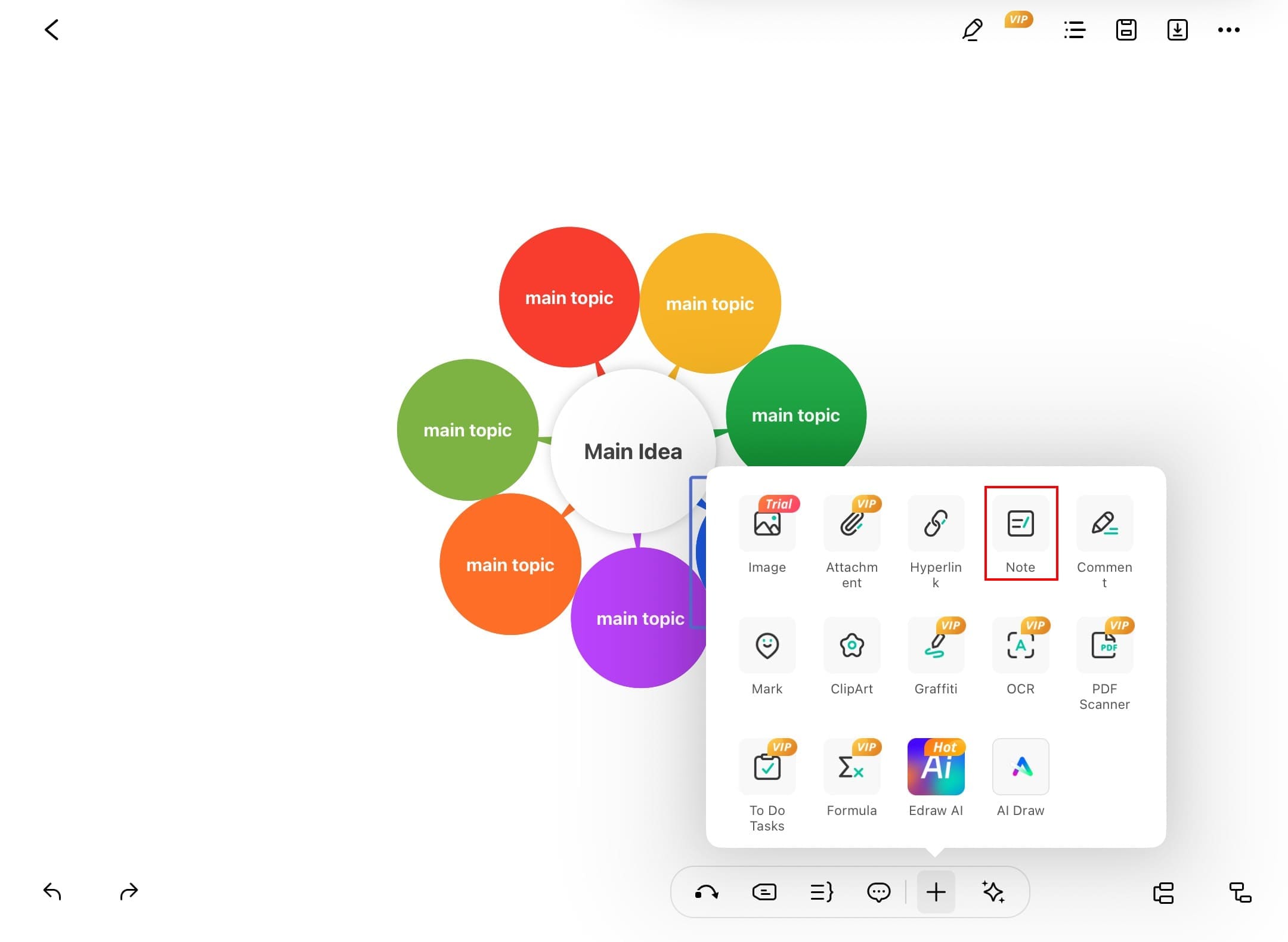edrawmind note icon