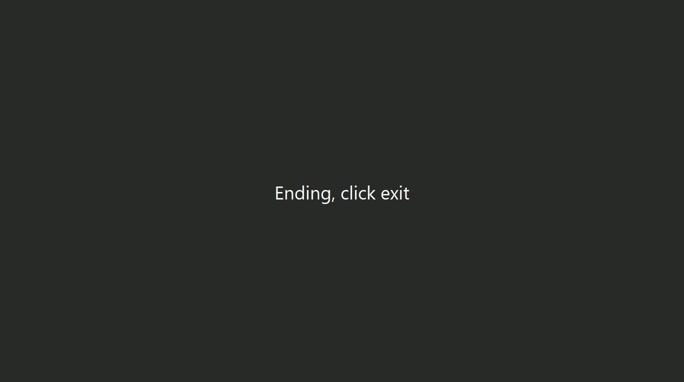 presentation ending slide window
