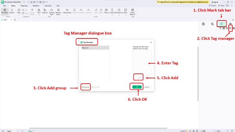 tag manager dialogue box create tag