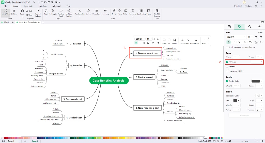 Change Topic Colors – A Guide With Wondershare Edrawmind