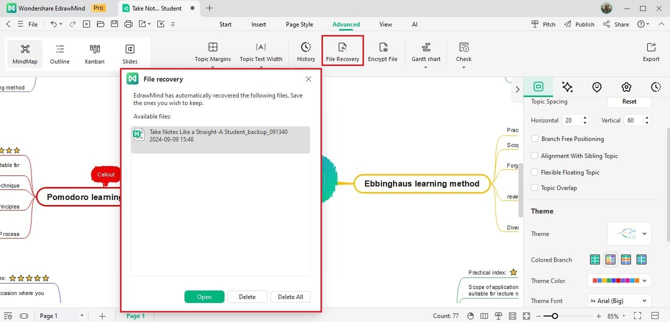 edrawmind file recovery