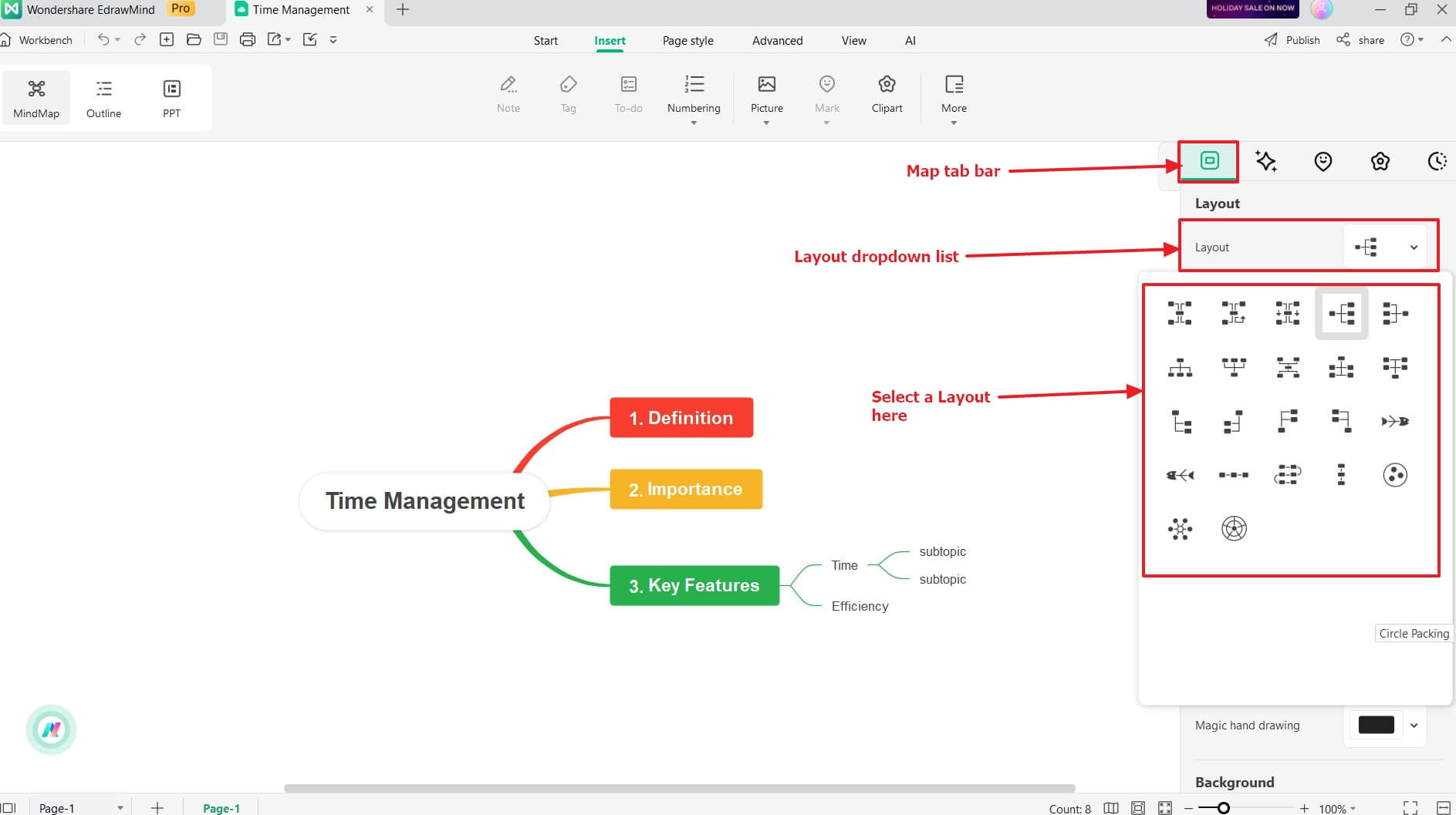 switch from classic to horizontal timeline