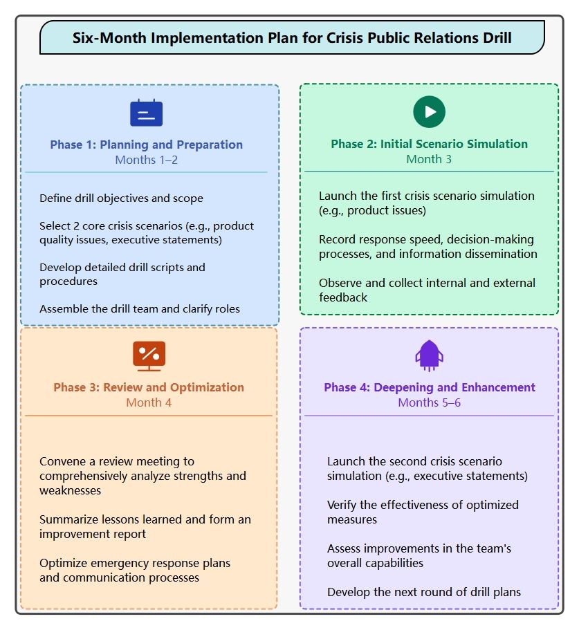 Free Six-Month Implementation Plan for Crisis Public Relations Drill
