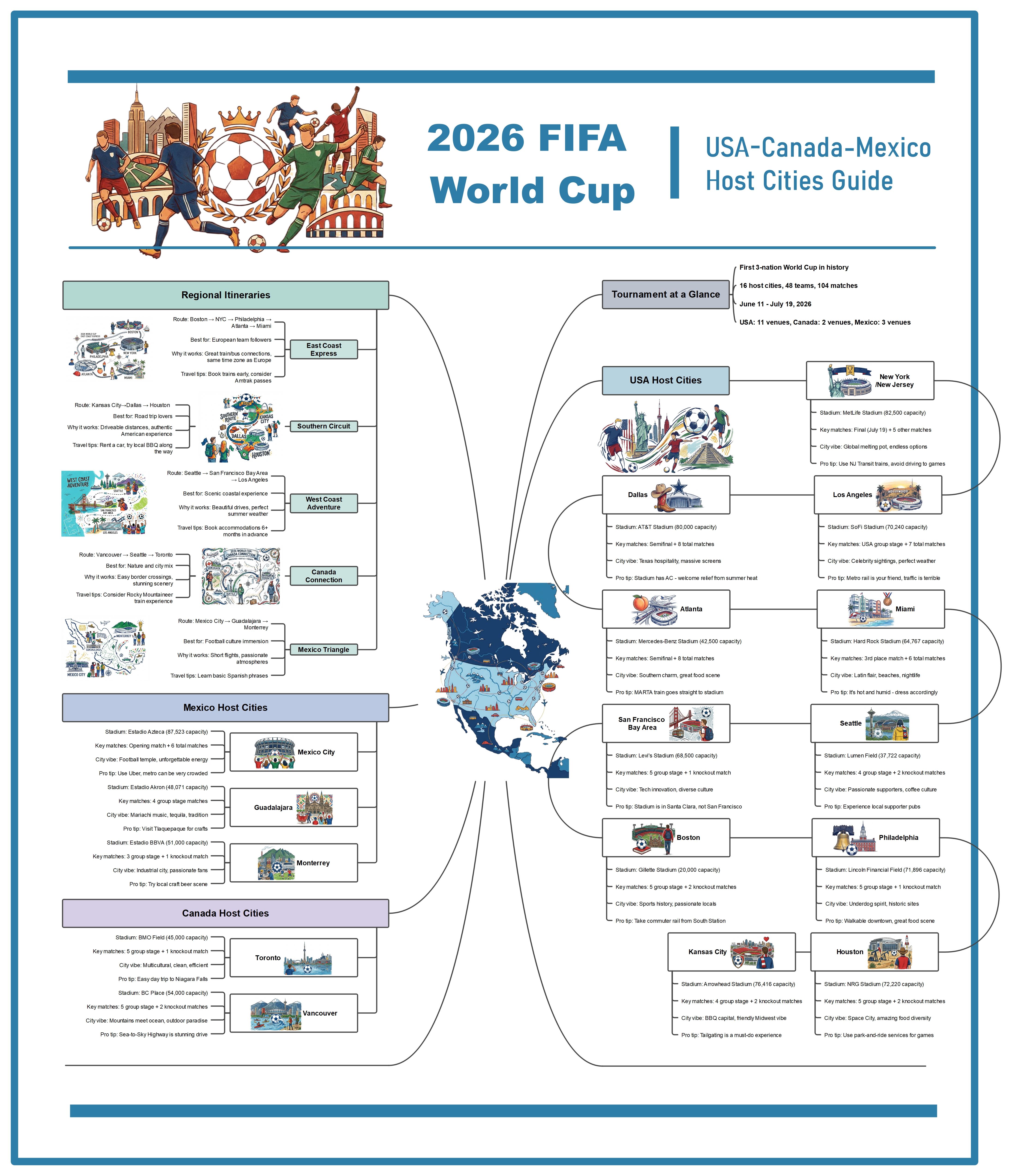 Free USA-Canada-Mexico Host Cities Guide