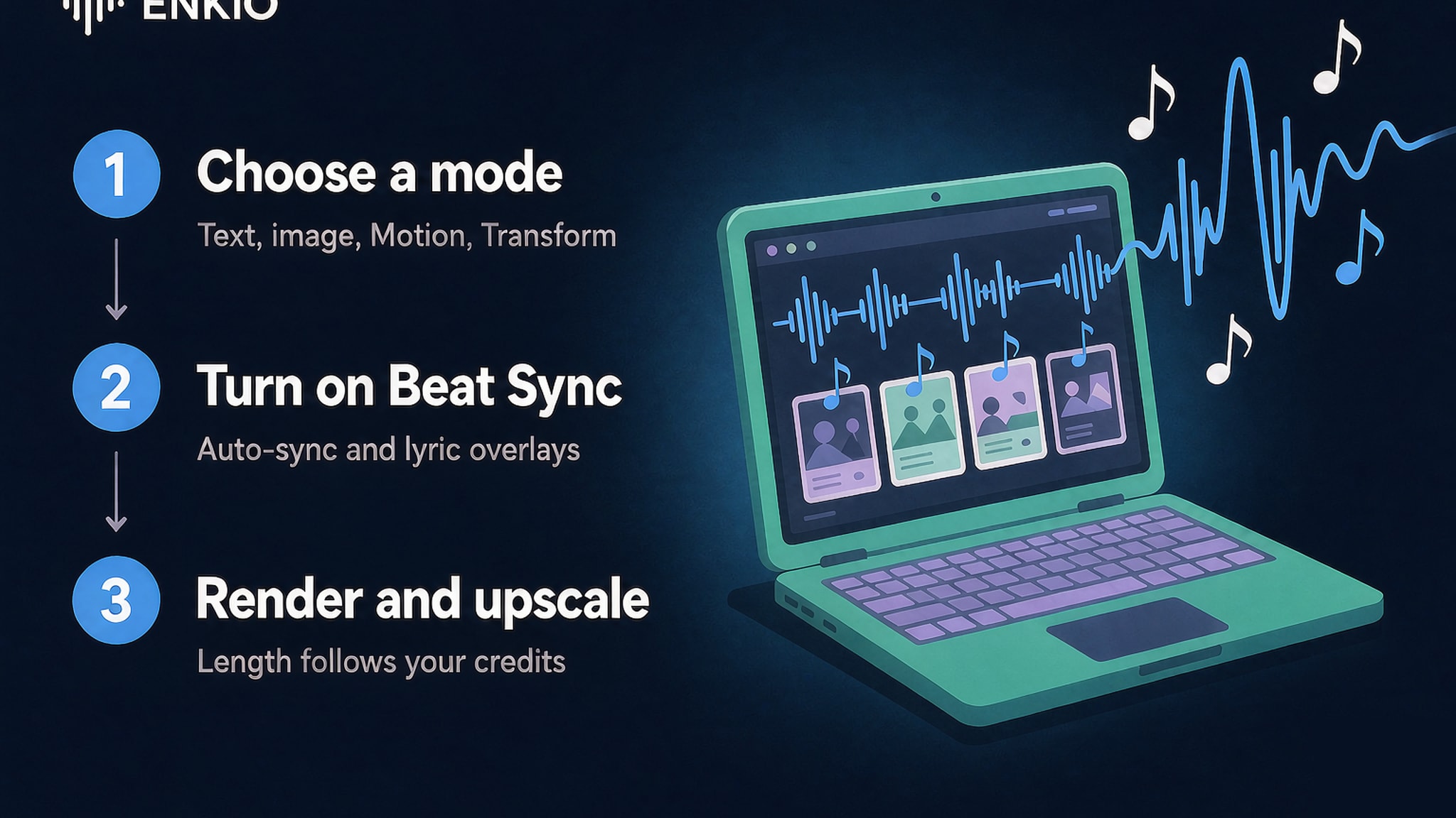 kaiber-ai-music-video-generator-workflow-steps
