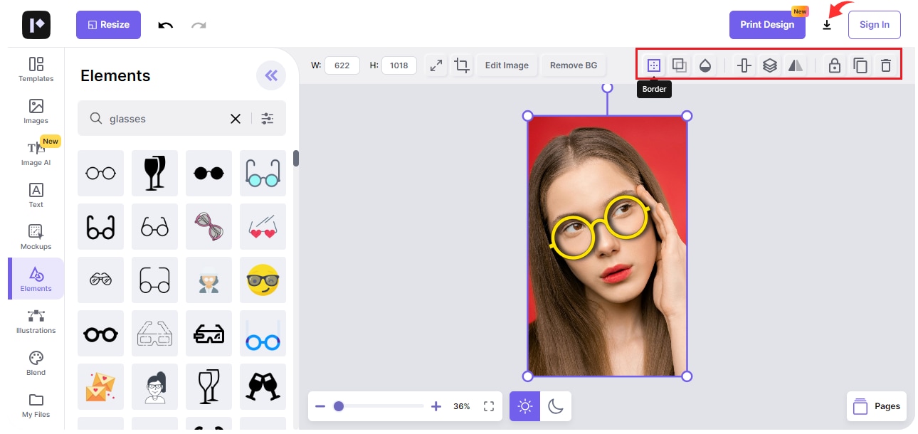 add and customize glasses