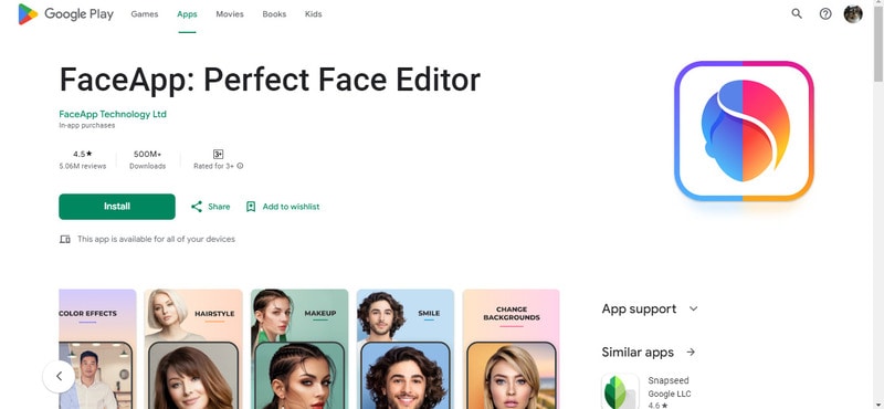 try faceapp editor online
