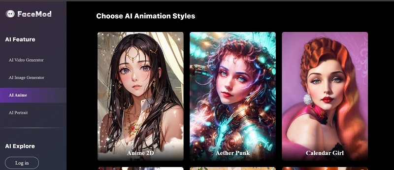 some of the art styles on ai anime